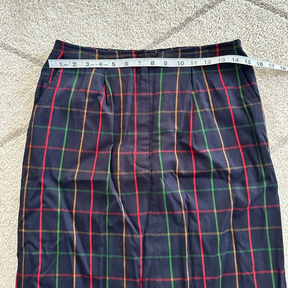 Vintage 80s/90s Chaus Plaid Midi Retro - Image 3