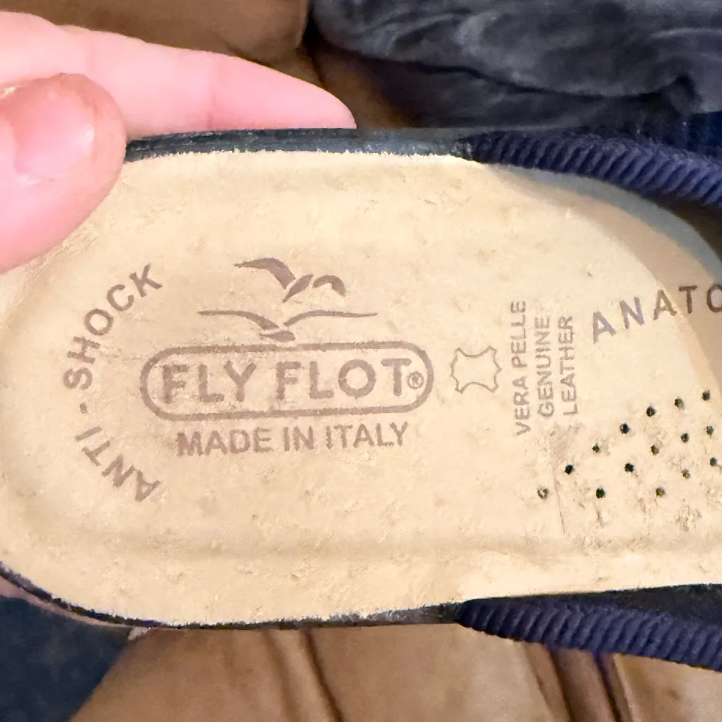 Fly Flot Made In Italy Navy Shoes Blue Size 8 - Image 8