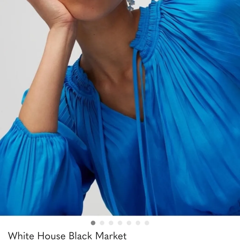 White House Black Market Blue Dress - Image 5