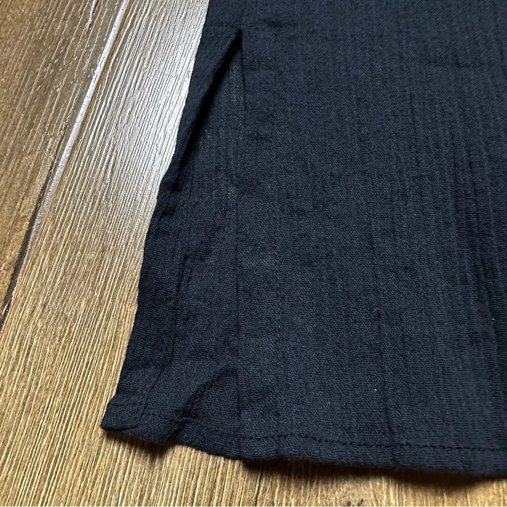 Crochet Trim Cover Up in Black Size Small Tunic Swim Top Dress LB4CC55 - Image 13