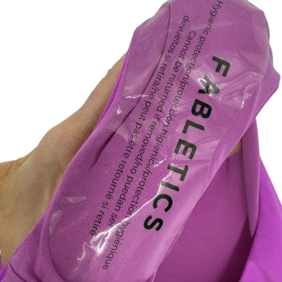 NWOT Fabletics Plunge Bikini Set Top Bottom High Waist Swimsuit Fuchsia Size XL - Image 7