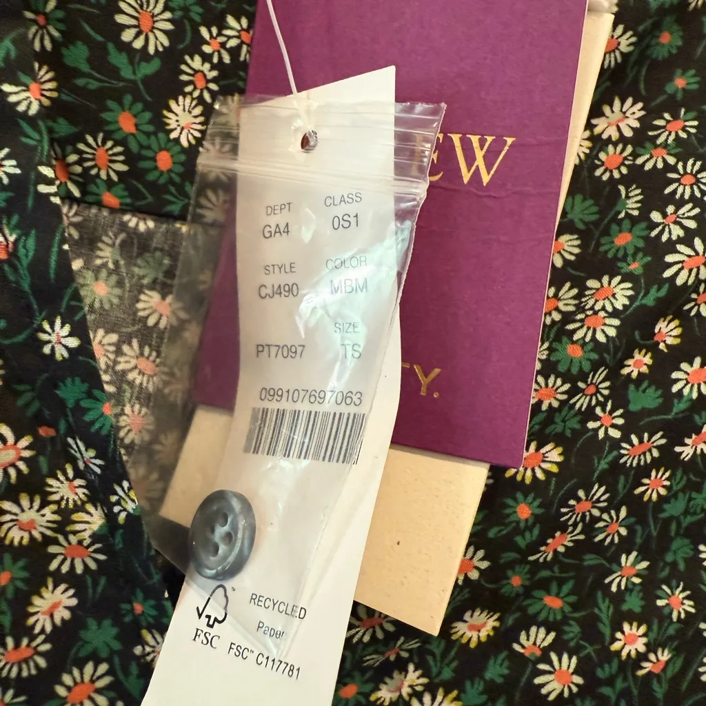 J. CREW Delilah Dress‎ in Liberty Marguerite Fabric NWT Small Tall - Image 6