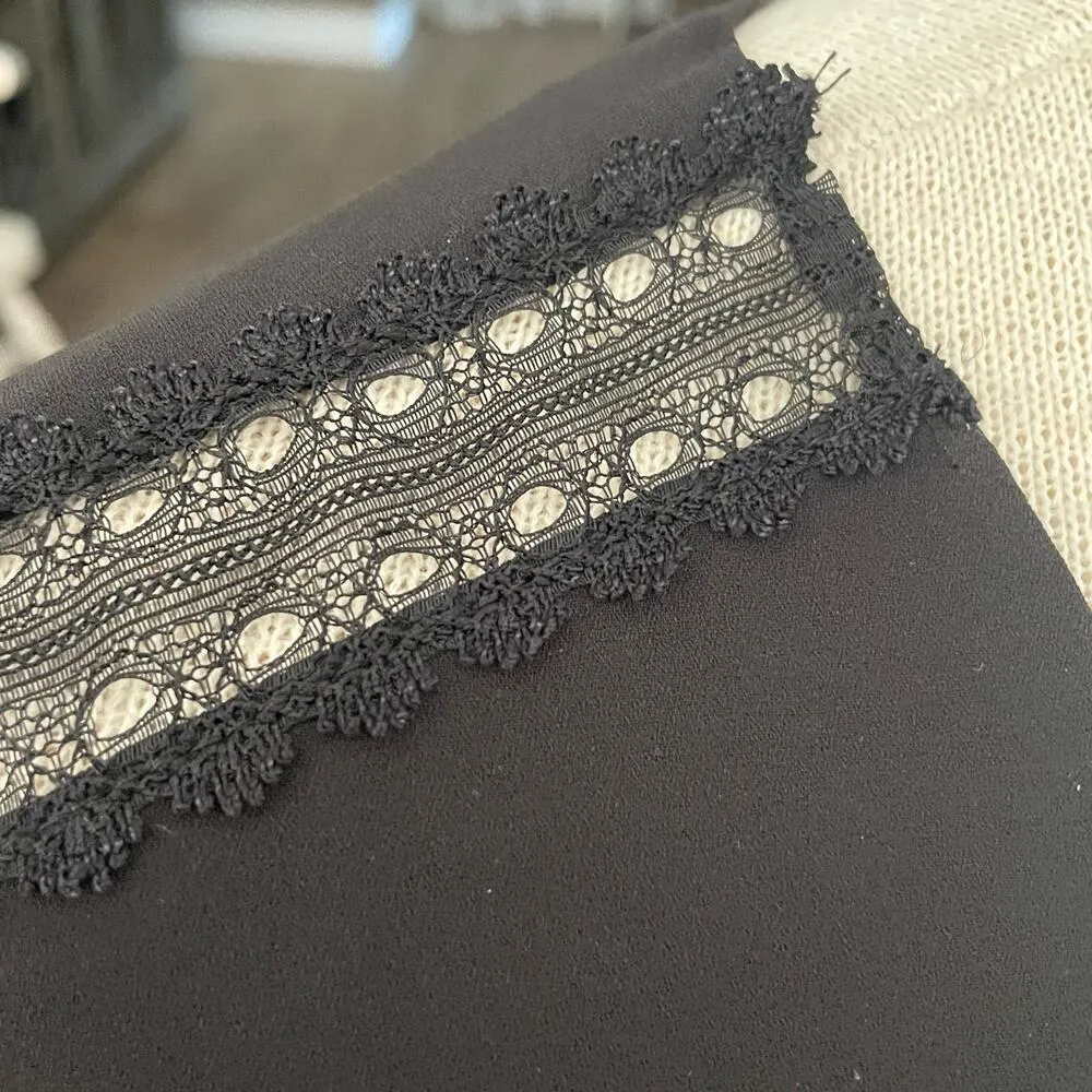 White House Black Market Black Blouse Size Small Office Career Business Casual - Image 3