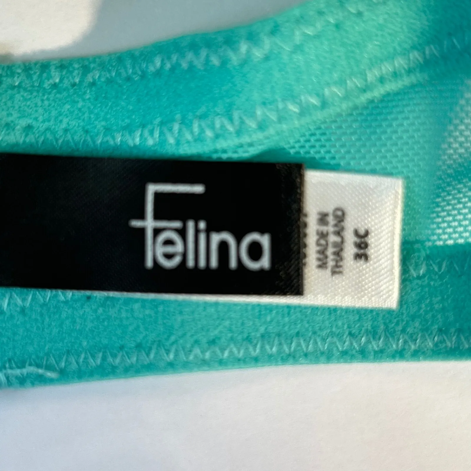 Felina 36C Turquoise Lace Balconette Bra Style 135061 Padded Underwire - Image 6