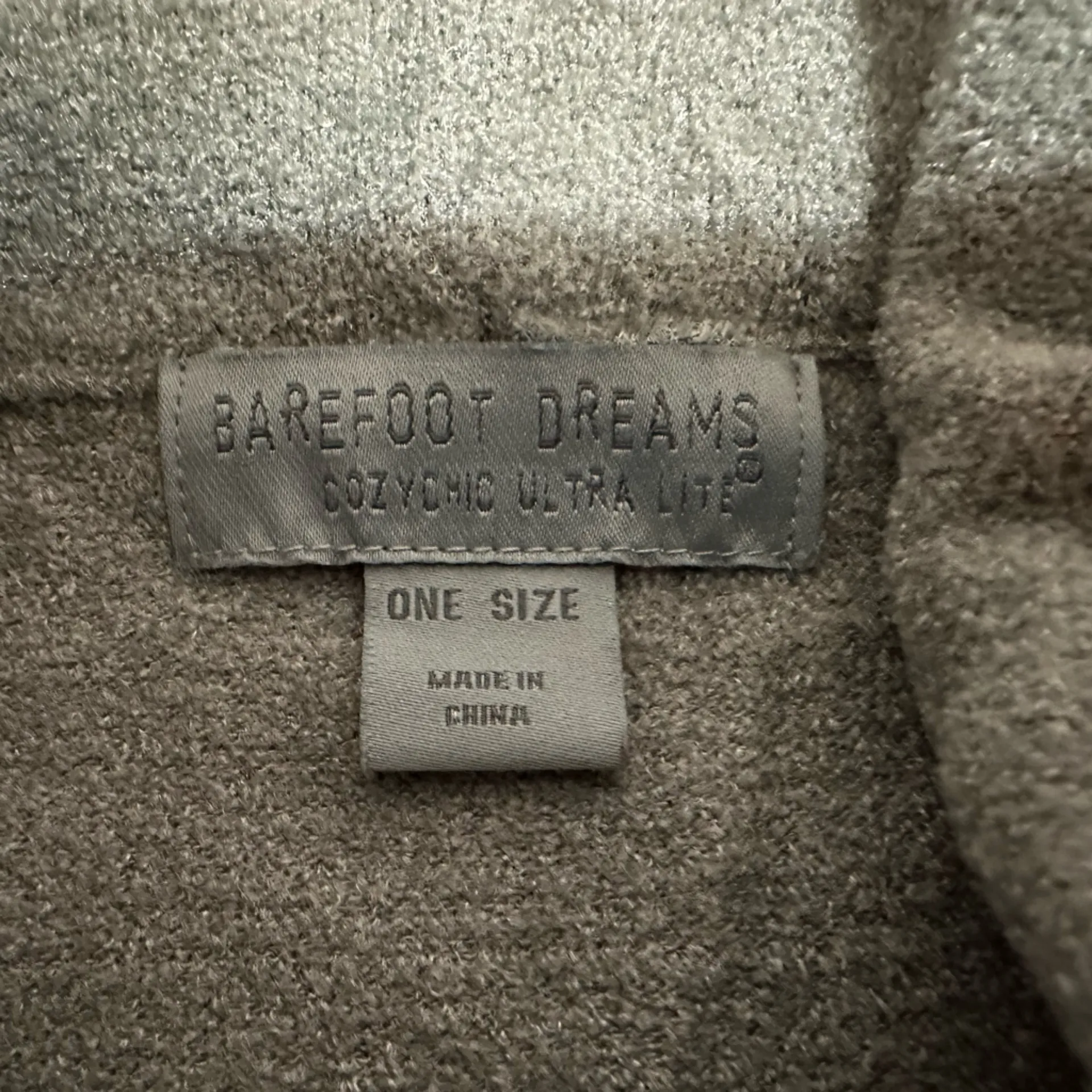 Barefoot Dreams Cozy Chic Ultra Lite Gray Turtleneck Short Sleeve Sweater 1 size - Image 4