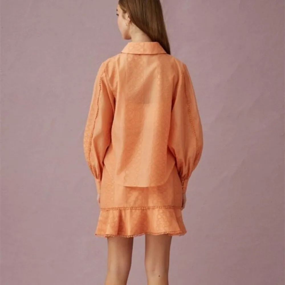 Keepsake the Label Forward Button Down Shirt Top Coral Sands Size Small NWT Orange - Image 4