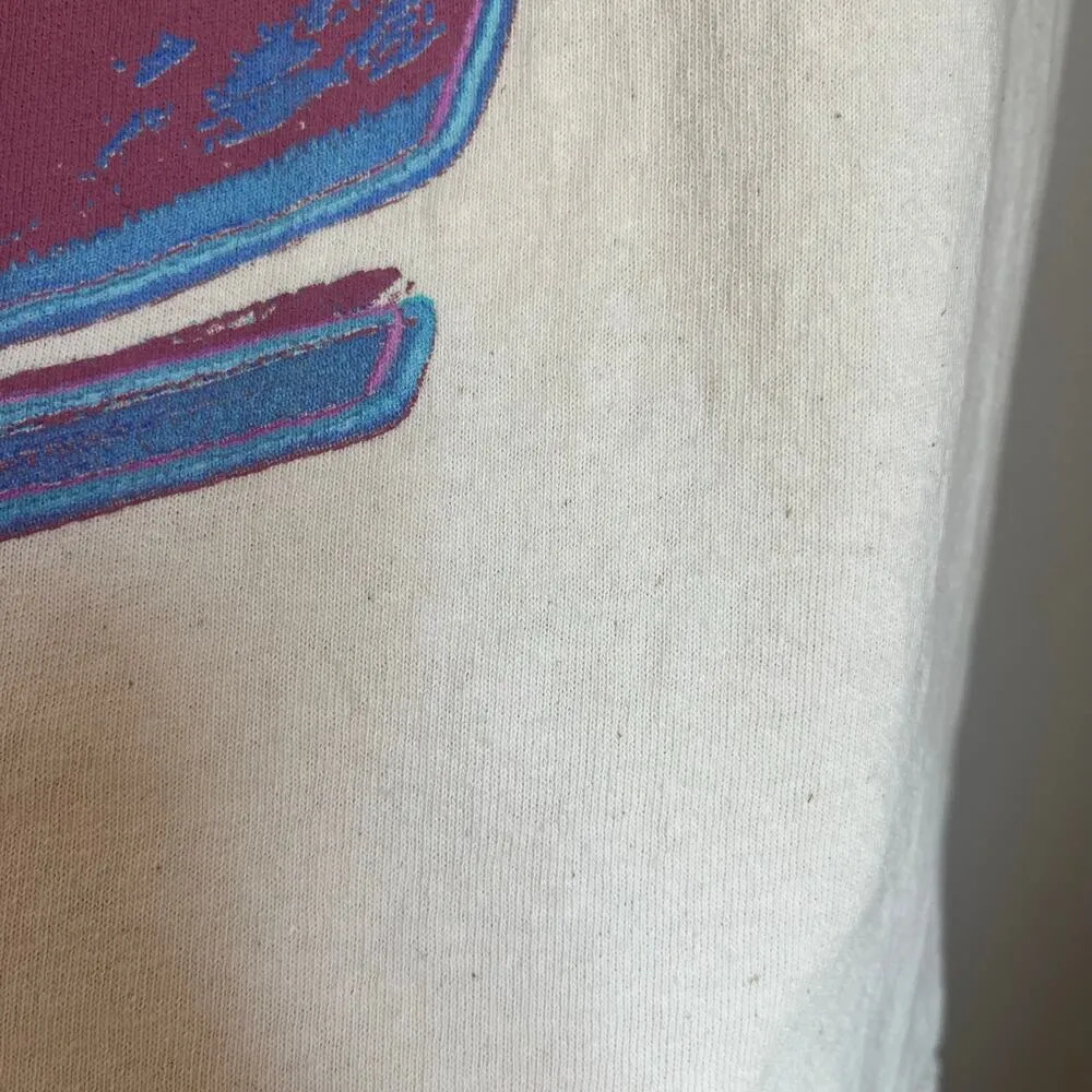 Playboy X Andy Warhol Logo Beige January 1986 T Shirt Size Small - Image 5