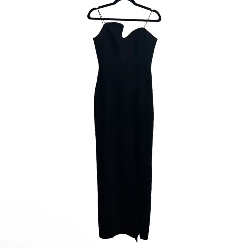 Amanda Uprichard  X Revolve Strapless Puzzle Gown Black - Image 4