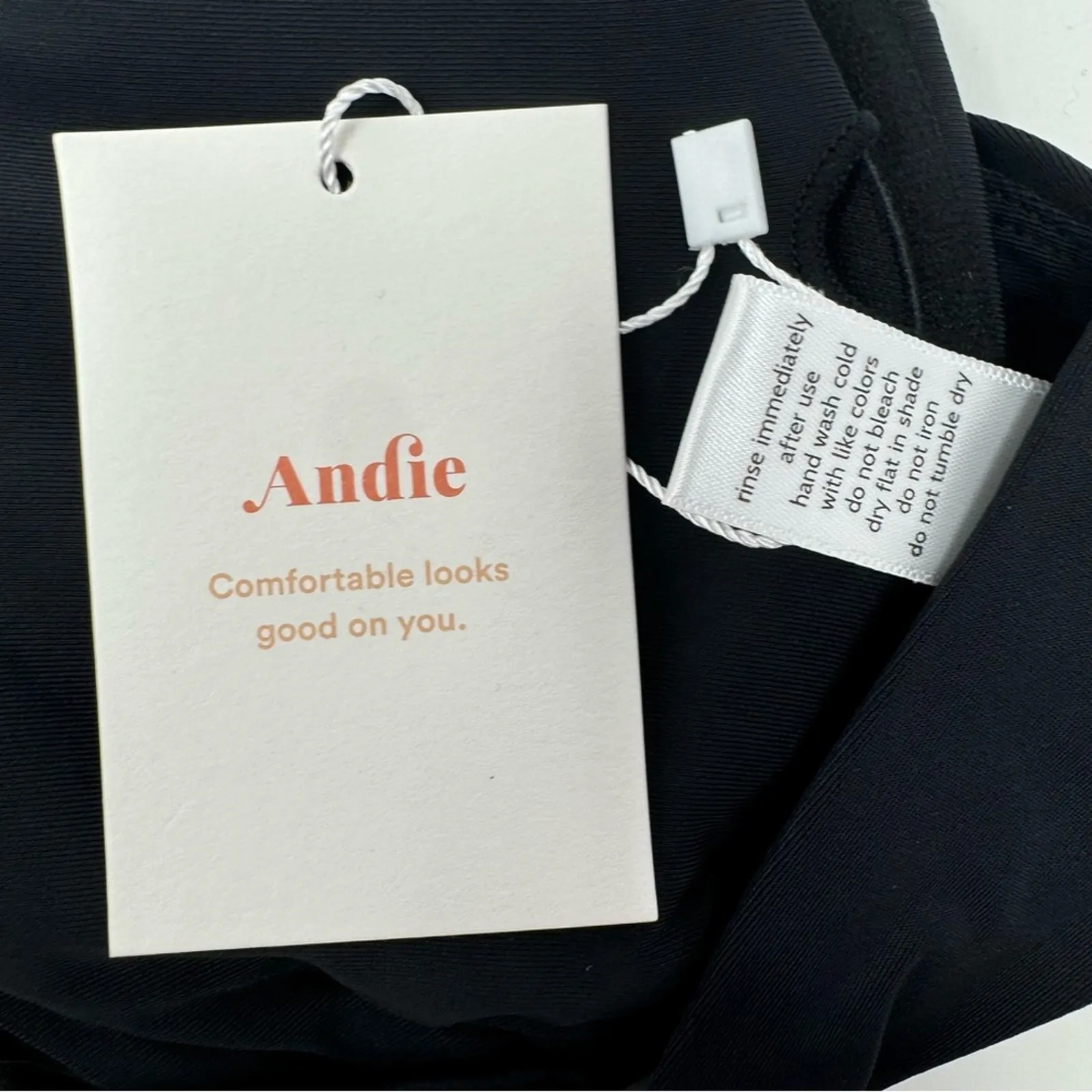 Andie Swim The Sicily Underwire Bikini Top Black Lightly Padded Size L NEW - Image 11