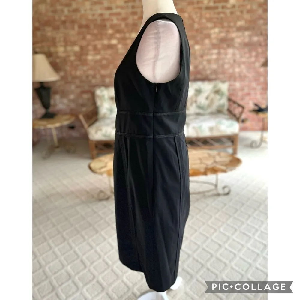 Badgley Mischka Dress Sheath Knee Length Black Sleeveless Fitted 10 Cocktail LBD - Image 8