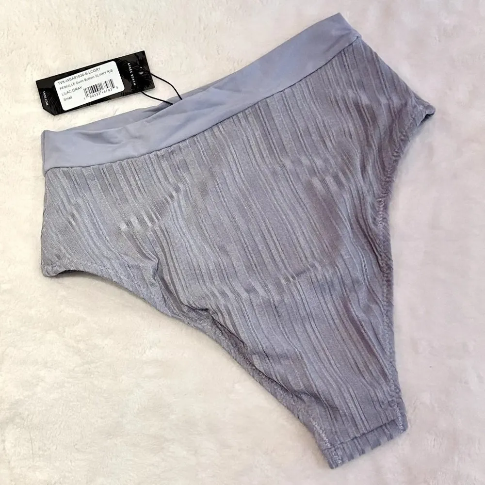 NWT Tavik Pernille Swim Bottom Slinky Rib in Lilac Gray - Image 5