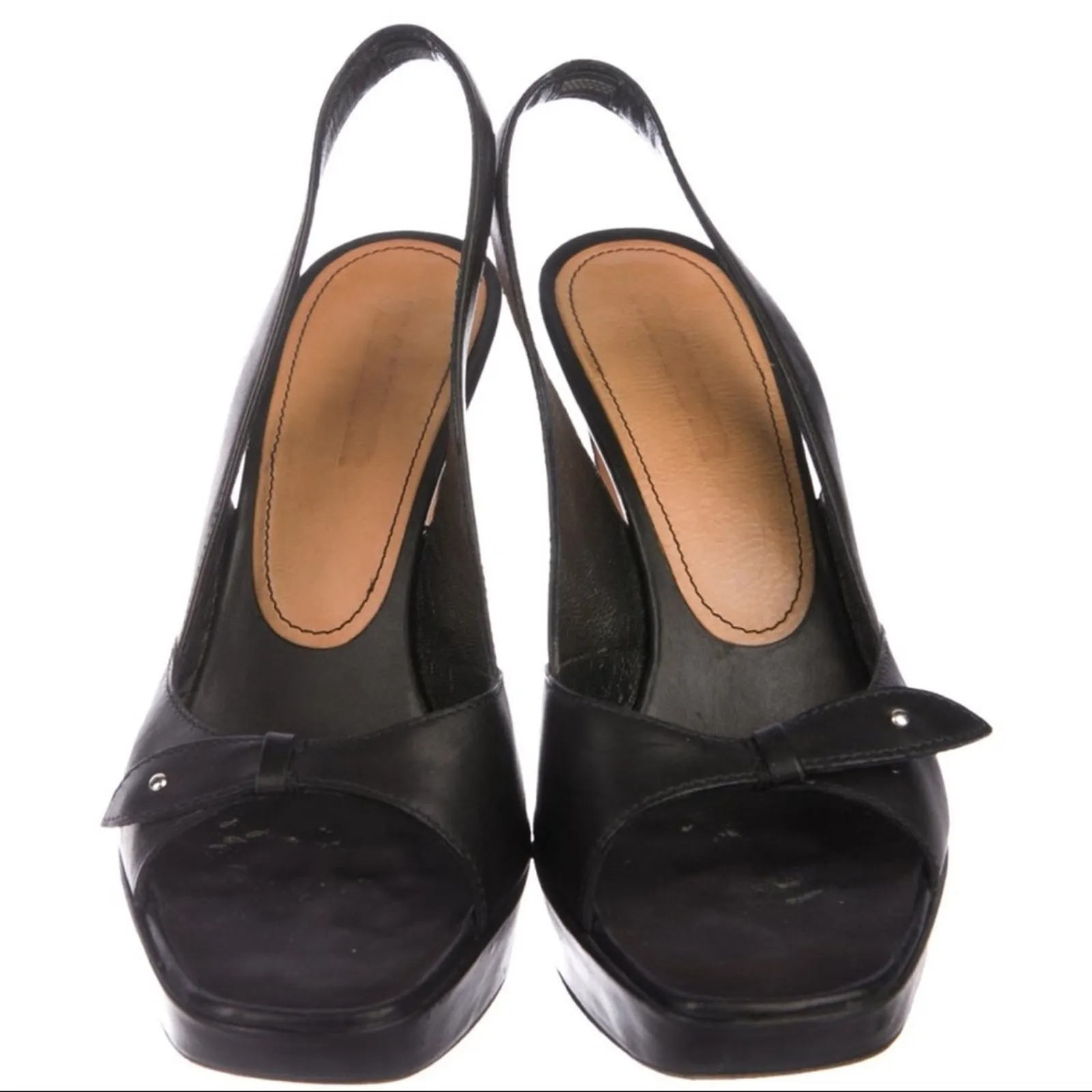 Jil Sander Leather Slingback Heels - Black - 39.5 - Image 13