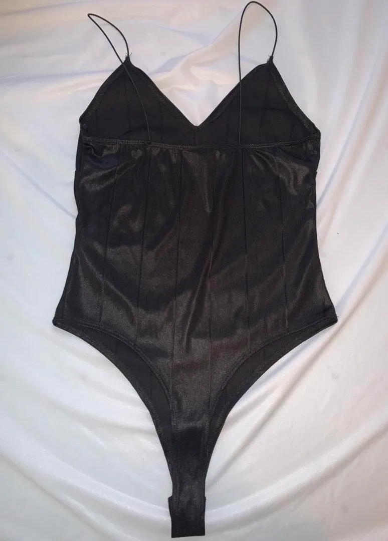 Windsor Black Shiny Bodysuit  - Image 2