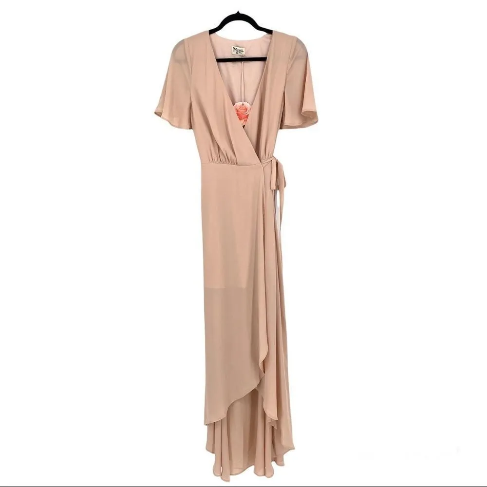 Show Me Your‎ MuMu Sophia Wrap Dress Dusty Blush NWT SMYM Size Small bridesmaid - Image 2