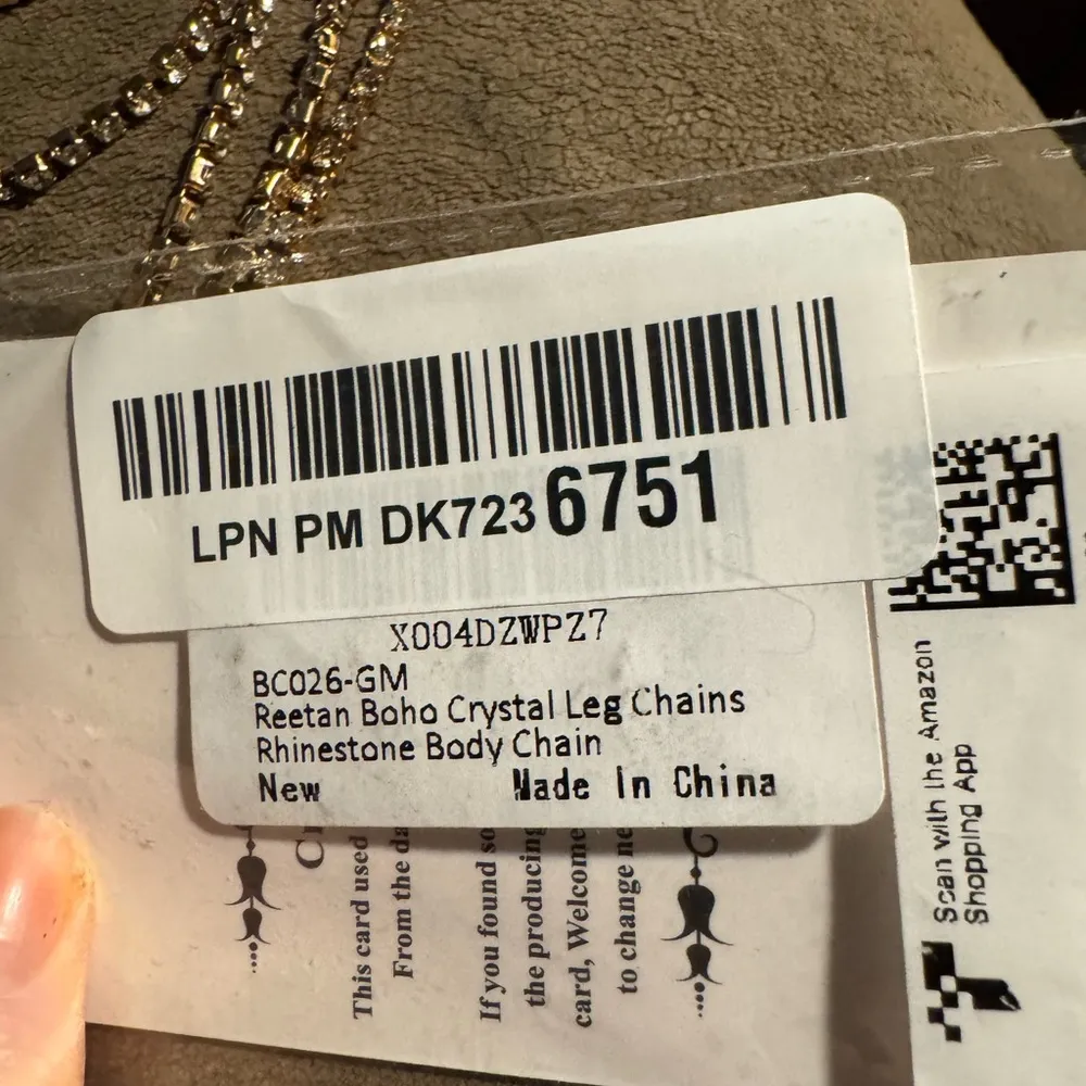 Black and Gold Beaded Garter Belt - Image 3