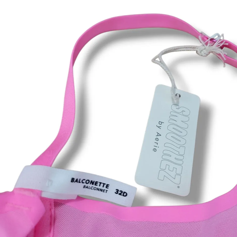 New Smoothez By Aerie Mesh Unlined Underwired Balconette Bra Size 32D Aerie Bra Women's Bra - Image 5