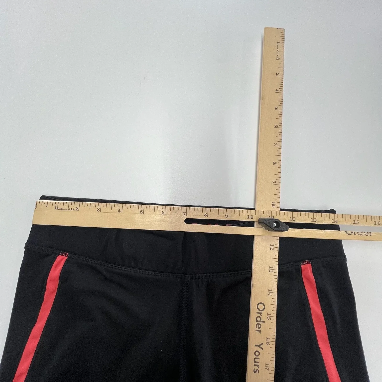 Under Armour‎ Leggings Womens Small Black Pink Red Stripe Athletic Running - Image 6