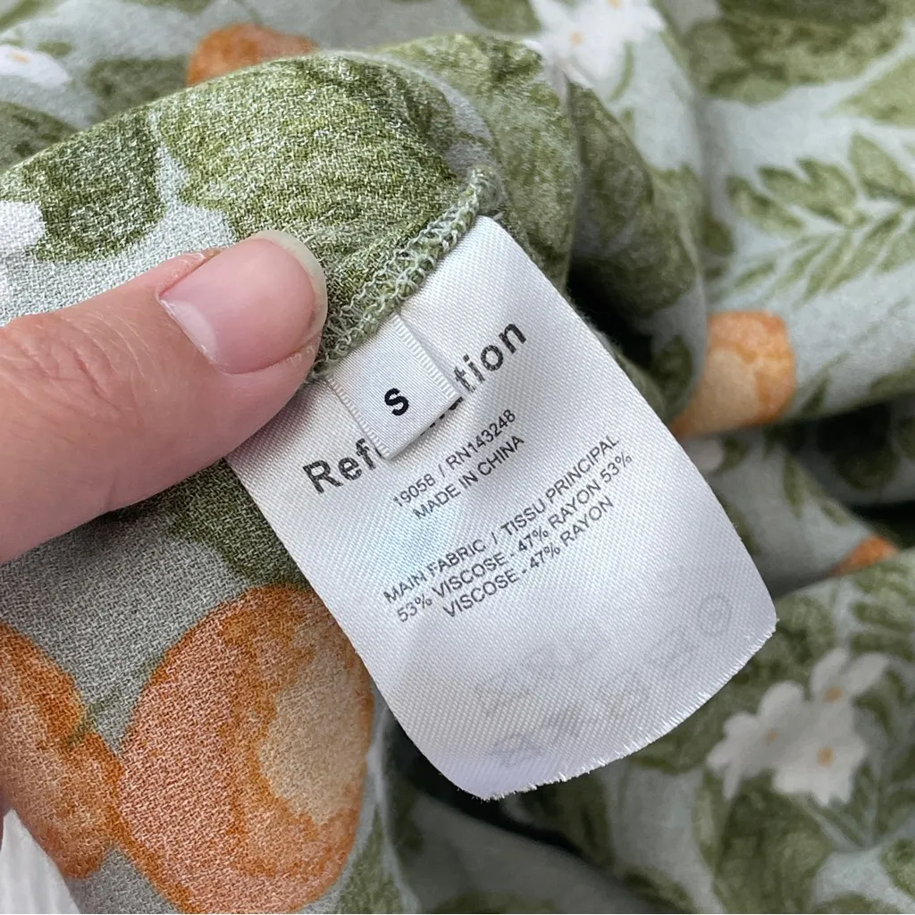 Reformation Fruit Dress marlowe oranges print womens Green small date night chic - Image 6