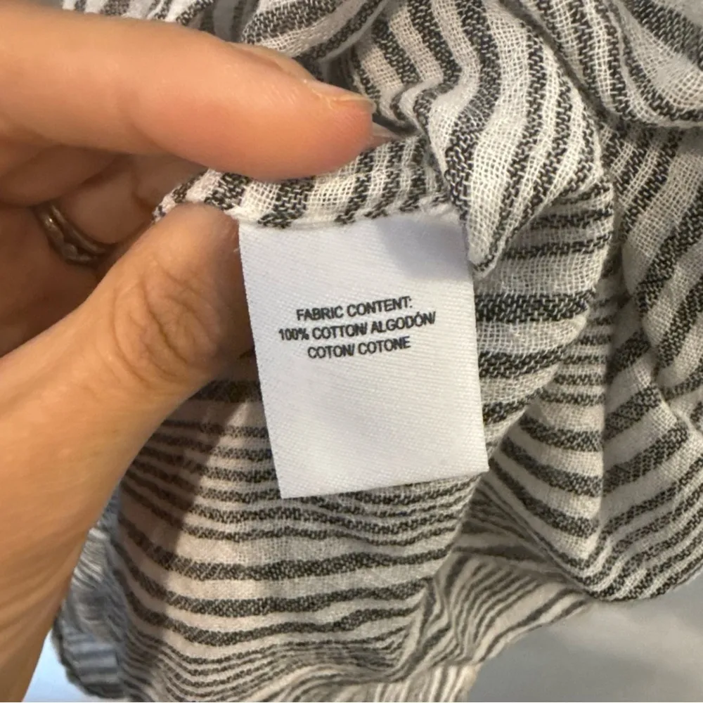 Derek Lam 10 Crosby V Neck Stripe Tassel Blouse - Image 9