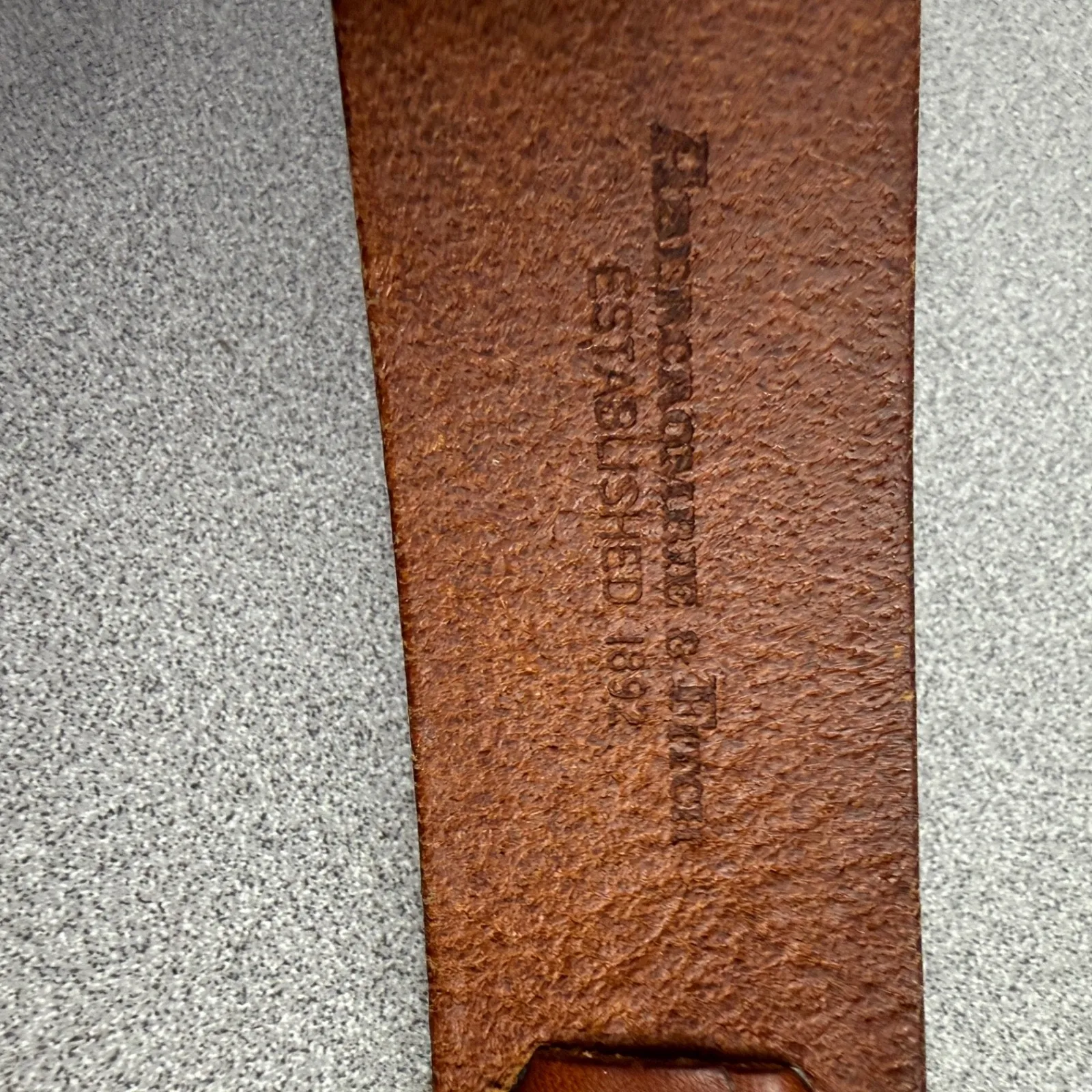 Abercrombie Fitch Leather Belt Large Womens Brass Buckle Boho Preppy 1.5" - Image 8