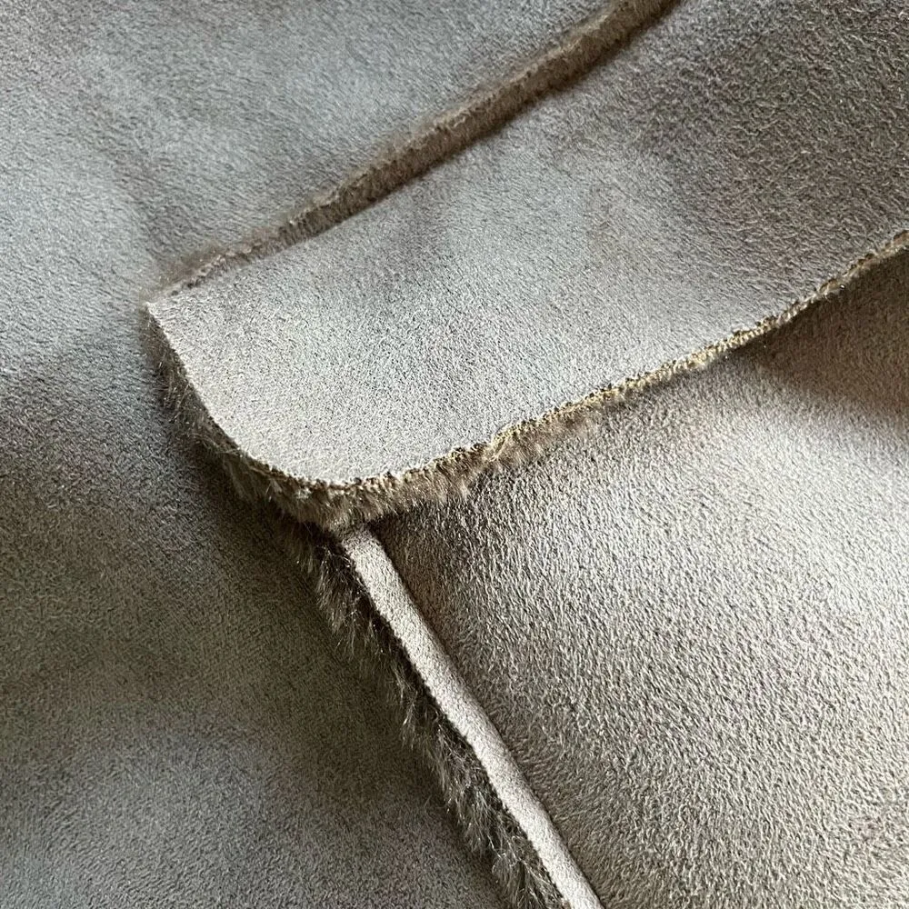 Anthropologie Piper Sweater Coat Suede Knit Brown Small - Image 4