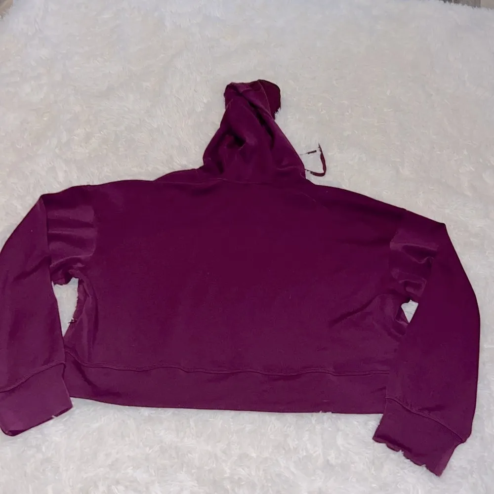 90 Degree by Reflex Soft Scuba Zone Hoodie Color Plum Size XL P2P 25” NWT Purple - Image 4