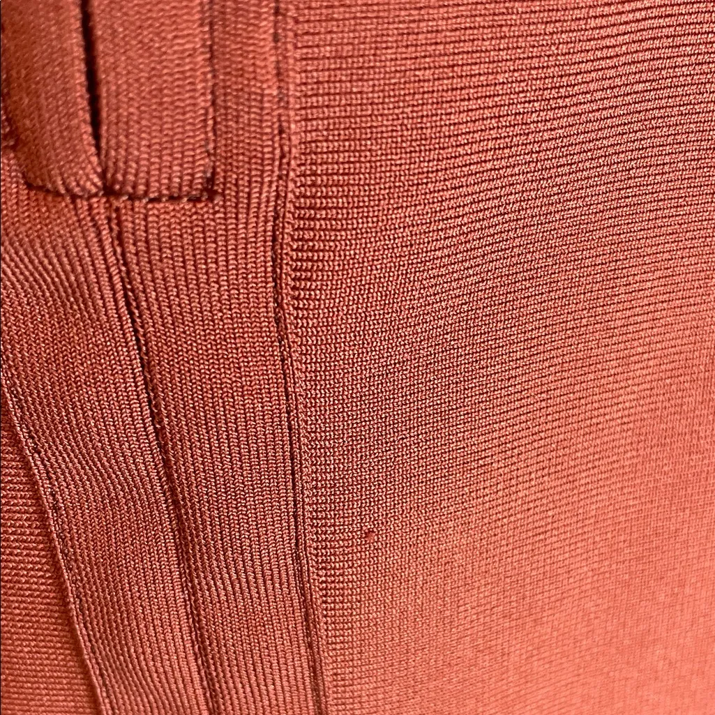 Elegant Rust Pencil Skirt Red Size M - Image 11