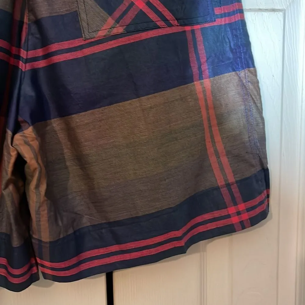 Vintage Just Class Plaid Tartan Shorts 1980s 1990s 28 Inch Waist 100% Cotton - Image 12