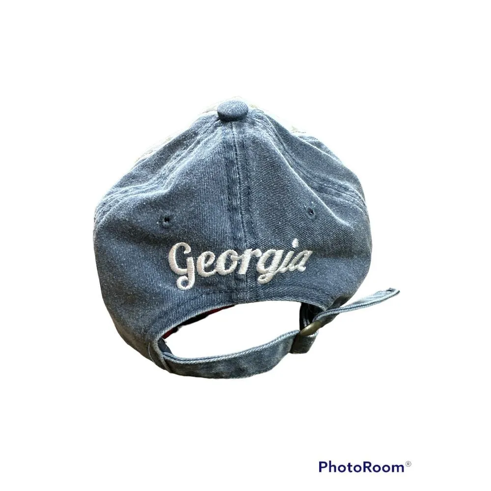 Women's Red White Blue Patriotic Georgia Hat Ball Cap Home Free - Image 2