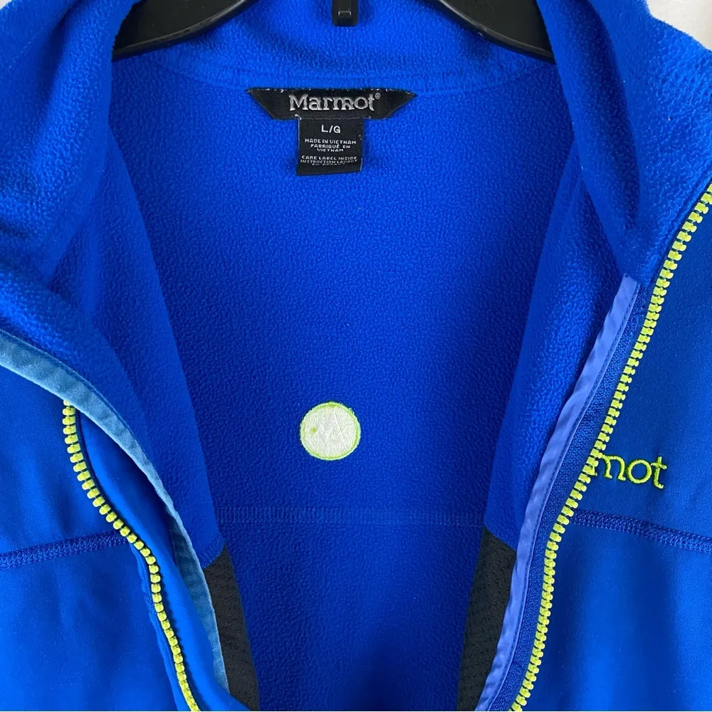 Marmot Radius Stretch Full Zip Fleece Jacket in Ocean Blue Men’s Size Large - Image 8