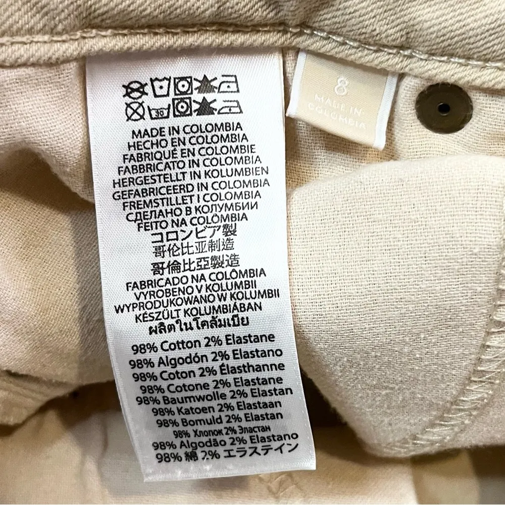 MICHAEL KORS Women’s Mid-Rise Light Tan Cropped Skinny Jeans 8 - Image 8