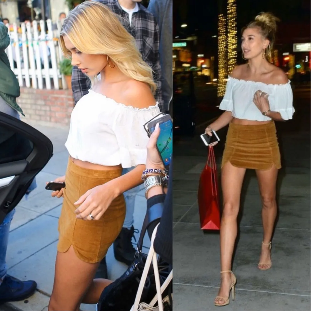 Brandy Melville Rare Brandy Bm Dual front slit Mini Fitted Skirt - Image 4