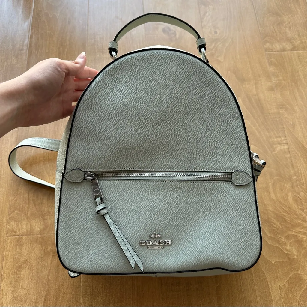 Coach Jordyn Backpack, Light Sage, Women’s Green Leather Backpack - Image 2