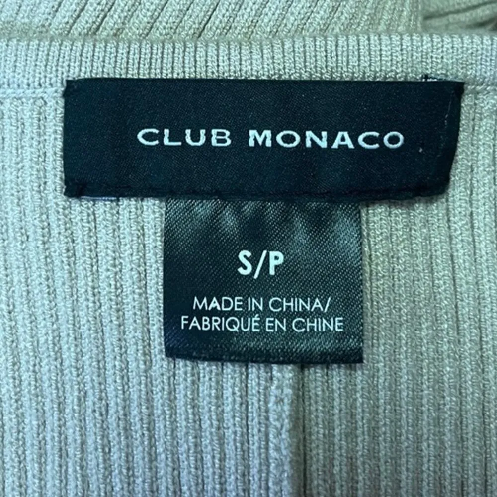 Club Monaco Cream Tan Rib Knit Sleeveless Cami Camisole Sweater Tank Top Size S - Image 3