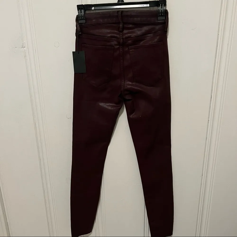 Joe’s Jeans Dark Mahagony Red Coated Skinny Jeans Size 24 NWT - Image 4