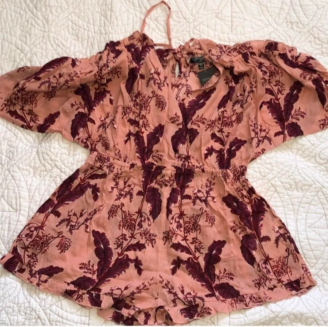 NWT  Romper Dusty Rose Print - Image 4