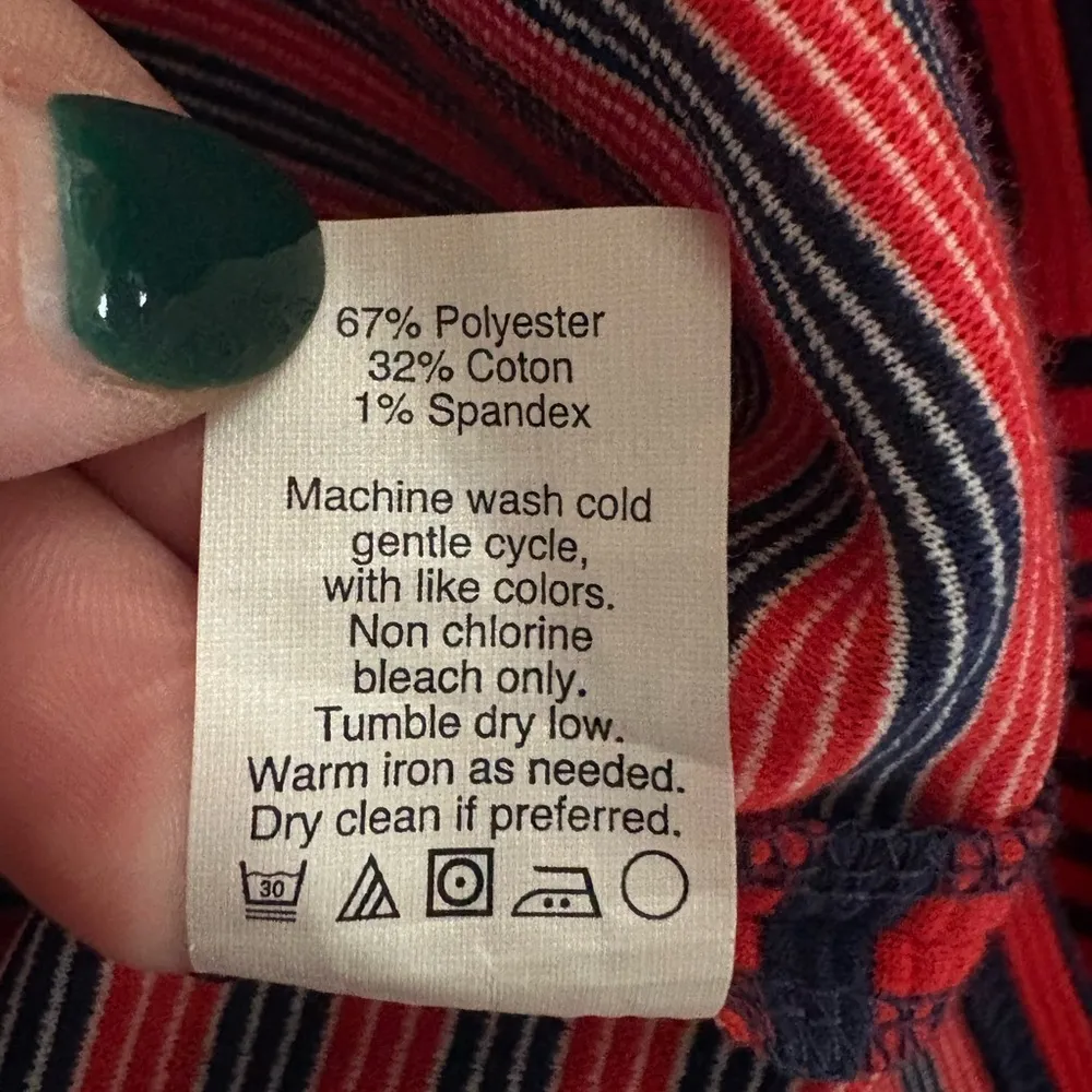 Madewell Red and Blue A-Line Mini Dress - Image 8