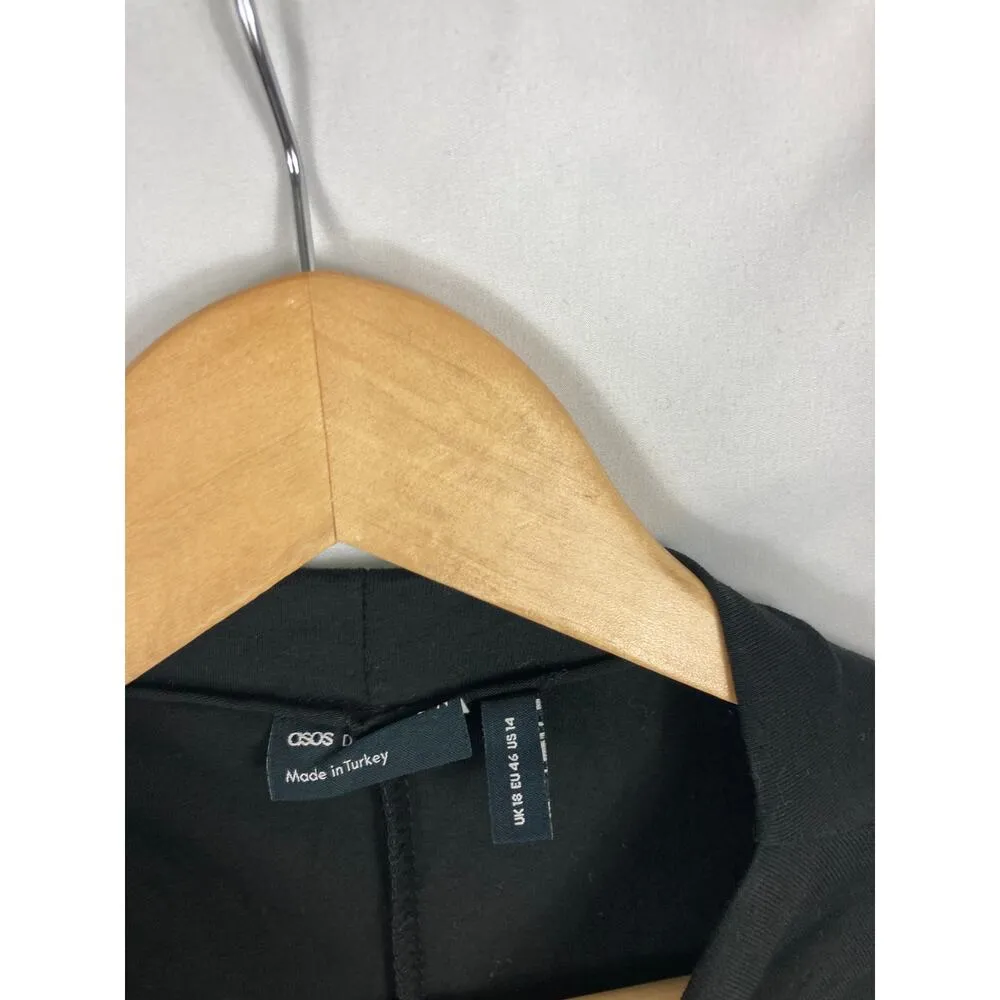 NWT ASOS High Neck Sleeveless Maxi Dress Black Size 14 - Image 2