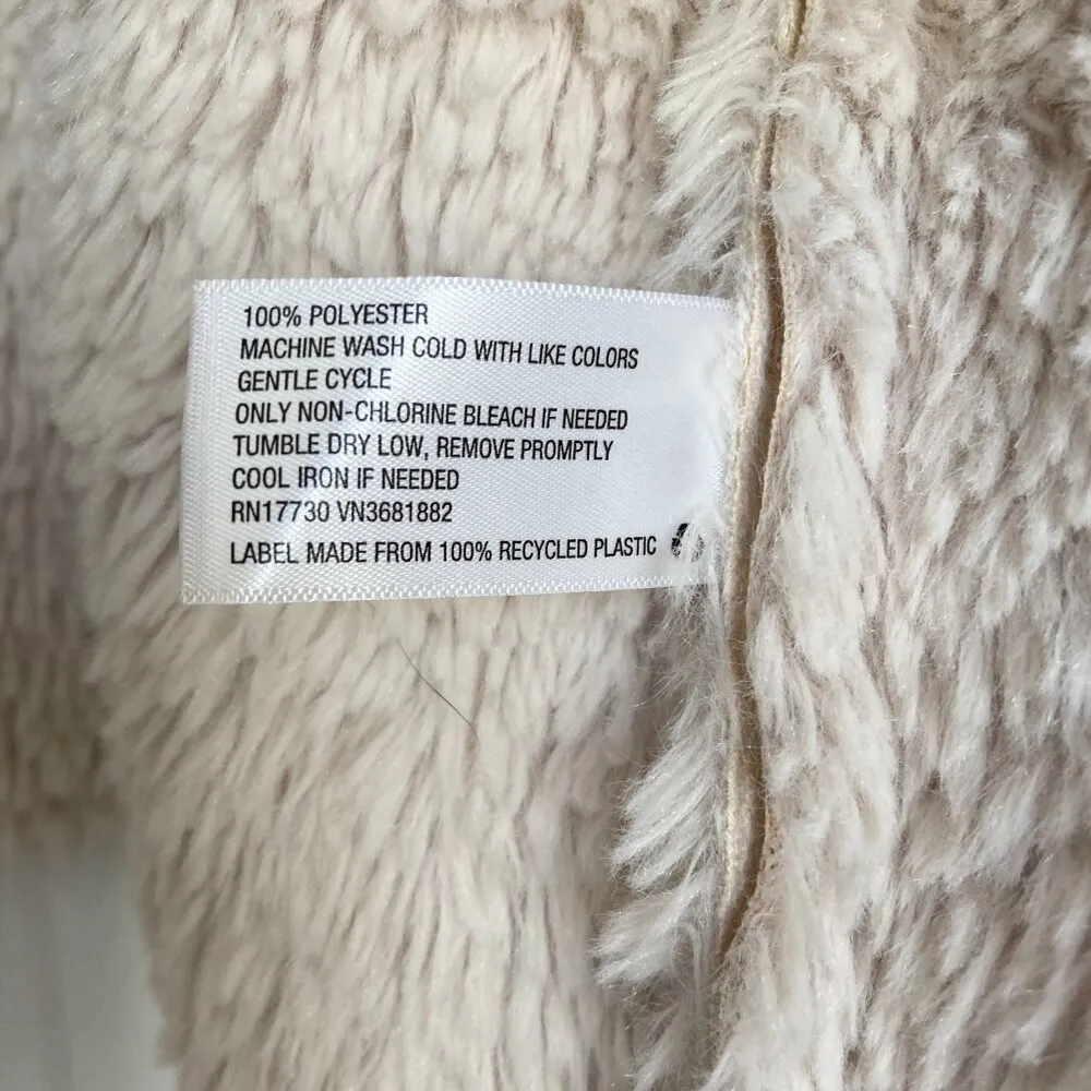 Knox Rose Faux Shearling Fur Waterfall Open Vest Sz XXL - Image 6