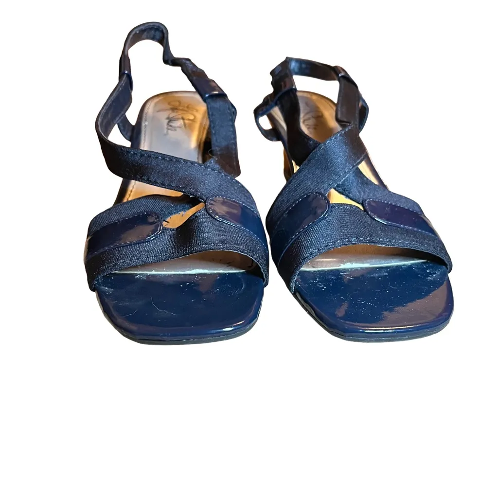 Life Stride Black Wedge Heels Sandals size 7.5 neutral elegant classy comfy - Image 2