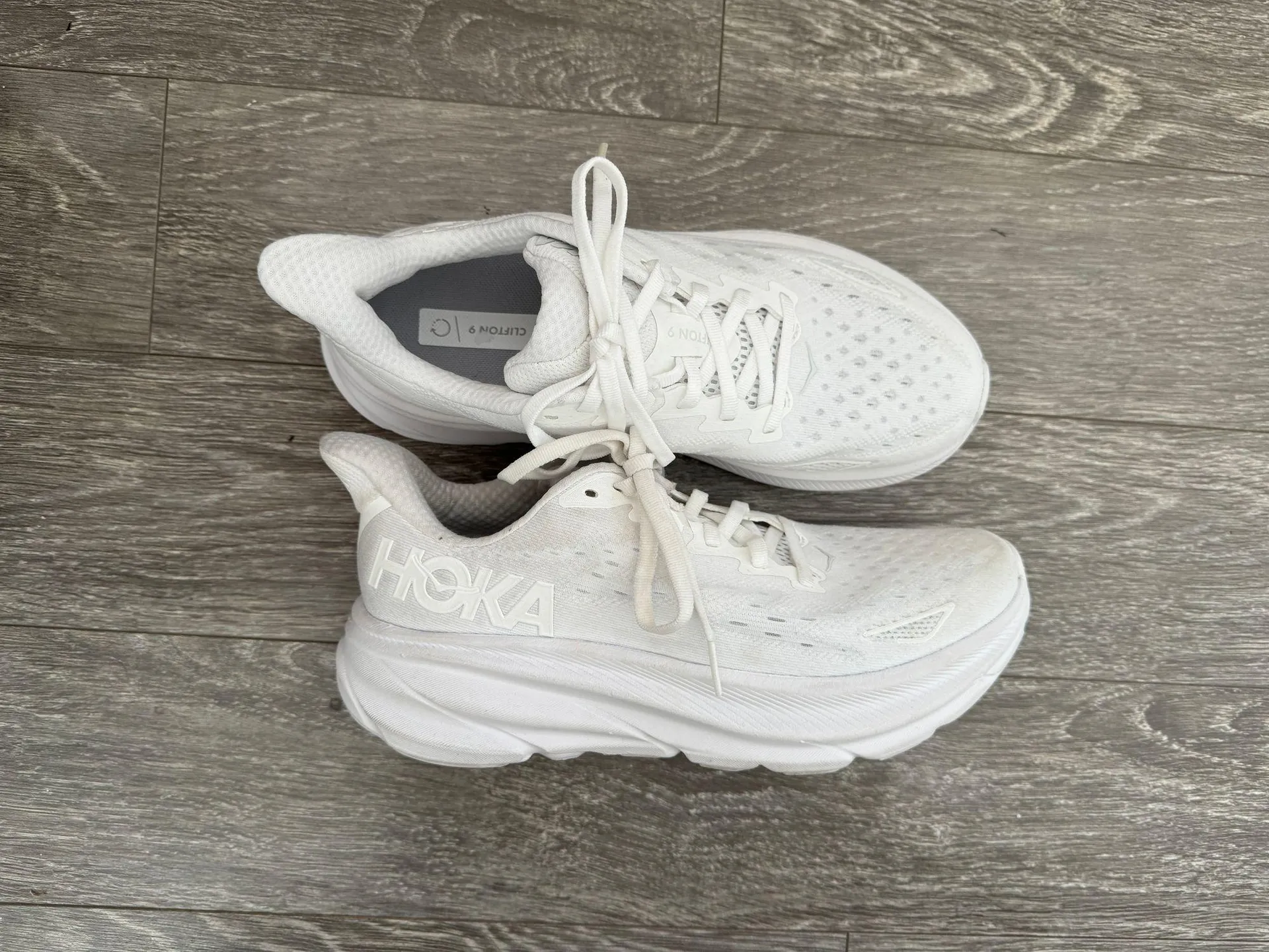 Clifton 9 White Sneakers 8 - Image 4