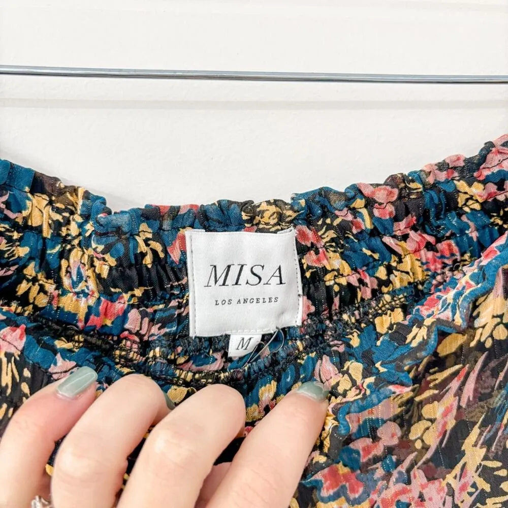 NEW MISA Los Angeles Marion Skirt Abstract Floral - Image 8