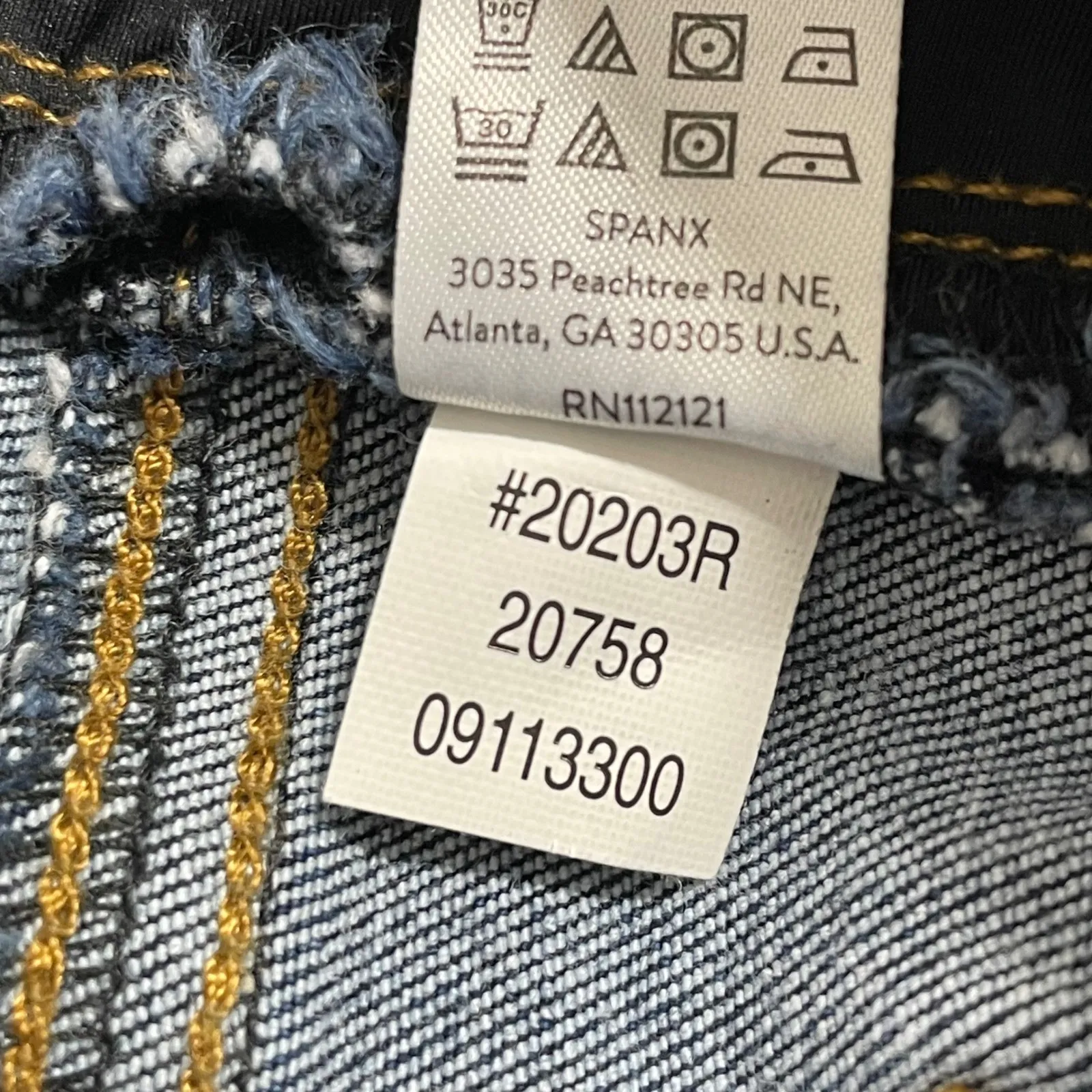 SPANX Small Distressed Denim Leggings Pull On Jeans Tummy Control Jegging 20203R - Image 6