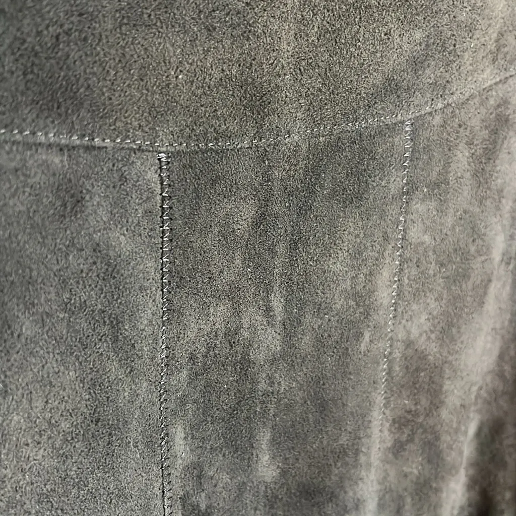 Lace Goat Suede Vintage Patrizia Luca Y2K Brown Designer MIDI Skirt Cheetah 28 - Image 5