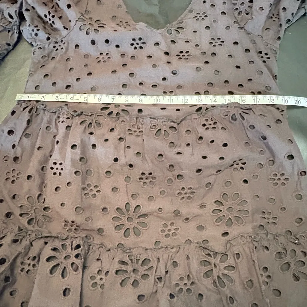 Mud Pie The Meredith Black Eyelet Tunic stylish & feminine dress size Small NWT - Image 12