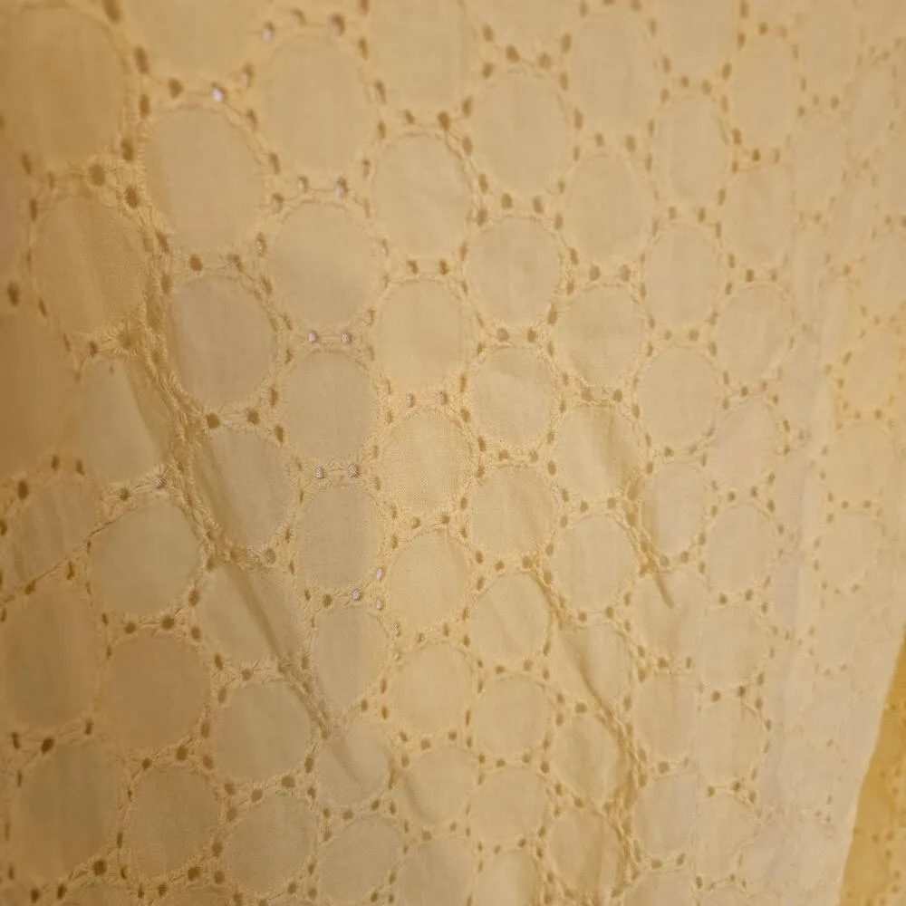 Sandra Darren Light Yellow Summer Dress Size 6P 6 Petite Wedding Bright Happy - Image 7