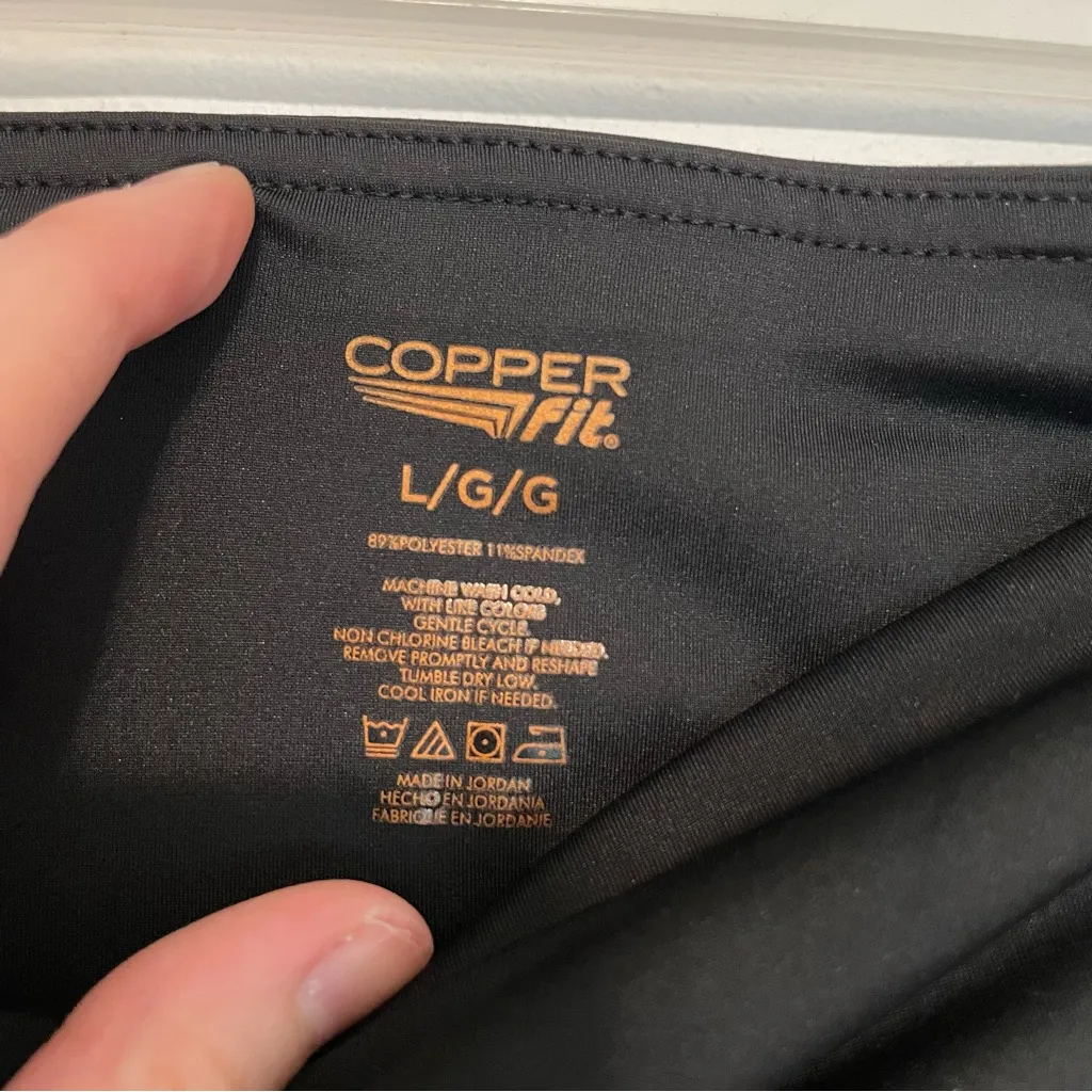 COPPER FIT Essential Energy Capri Leggings Black Compression Leggings Capris L Size L - Image 6