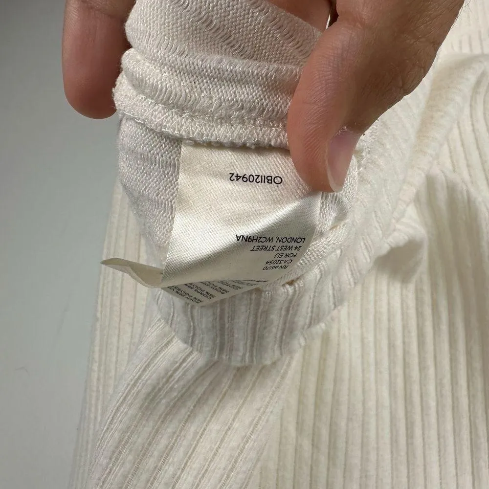 Anthropologie Vanna Cowl Neck Ribbed Sweater Ivory Long Sleeves Women’s Sz M - Image 5