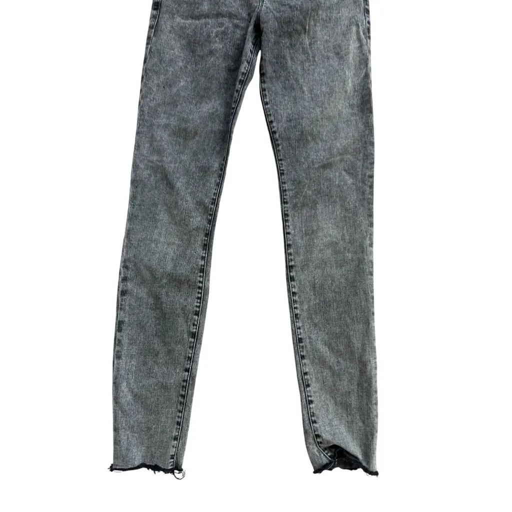 FRAME Black Gray Wash Le Skinny de Jeanne Frayed Ankle  Jeans Size 27 - Image 8