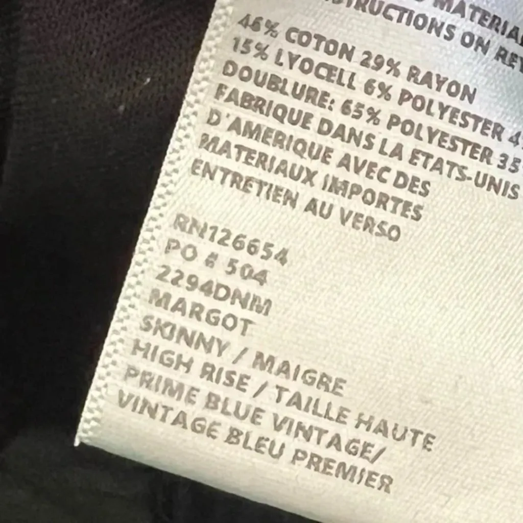 New L’Agence Margot Dark Wash High Rise Skinny Cropped Jeans Prime Blue Vintage - Image 13